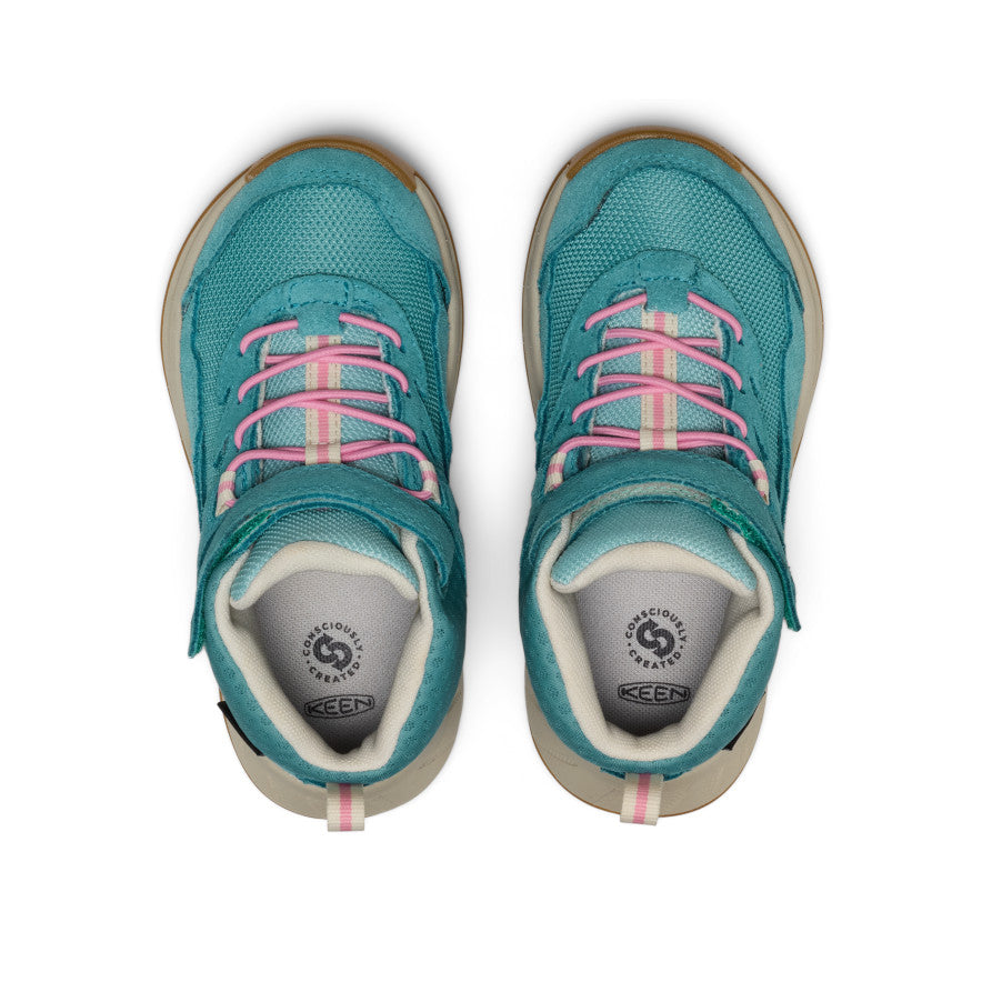 Little Kids' Hightrail Waterproof Hiking Boot | Brittany Blue/Cashmere Rose - Image 4