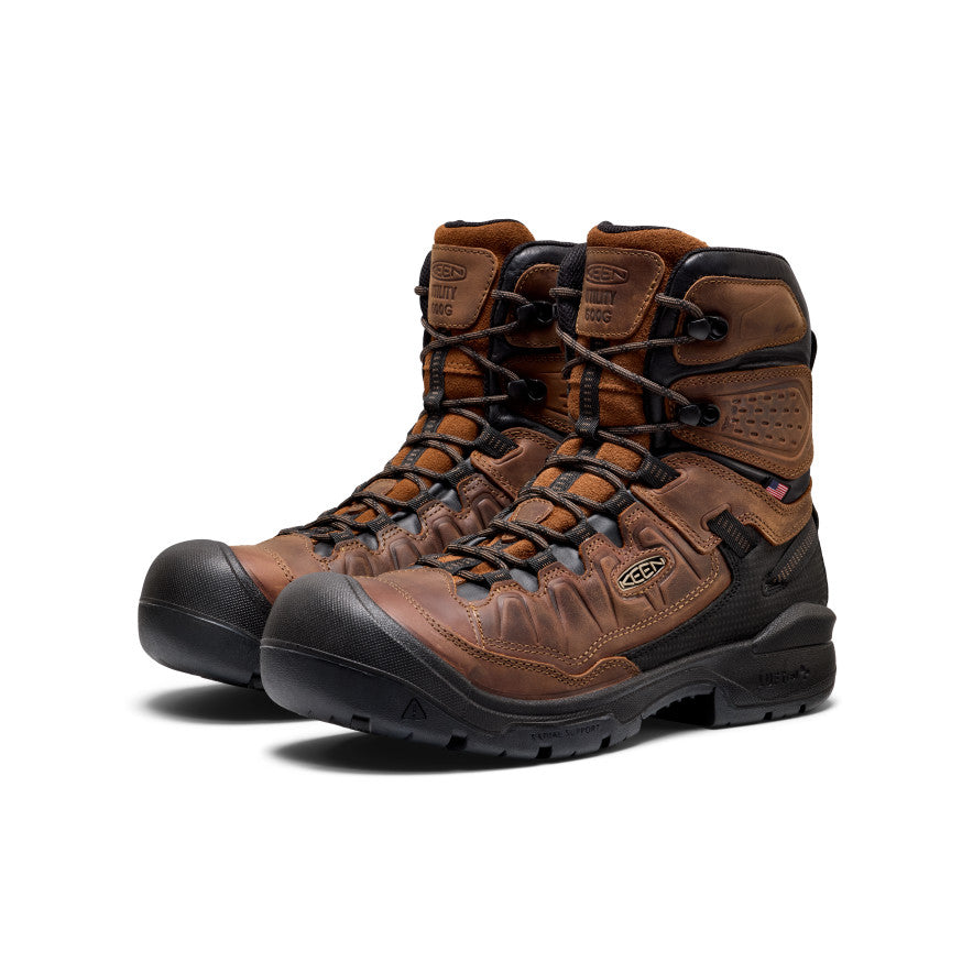 Men's Targhee IV 8 Insulated Waterproof Work Boot (Carbon Toe) | Bison/Black - Image 2