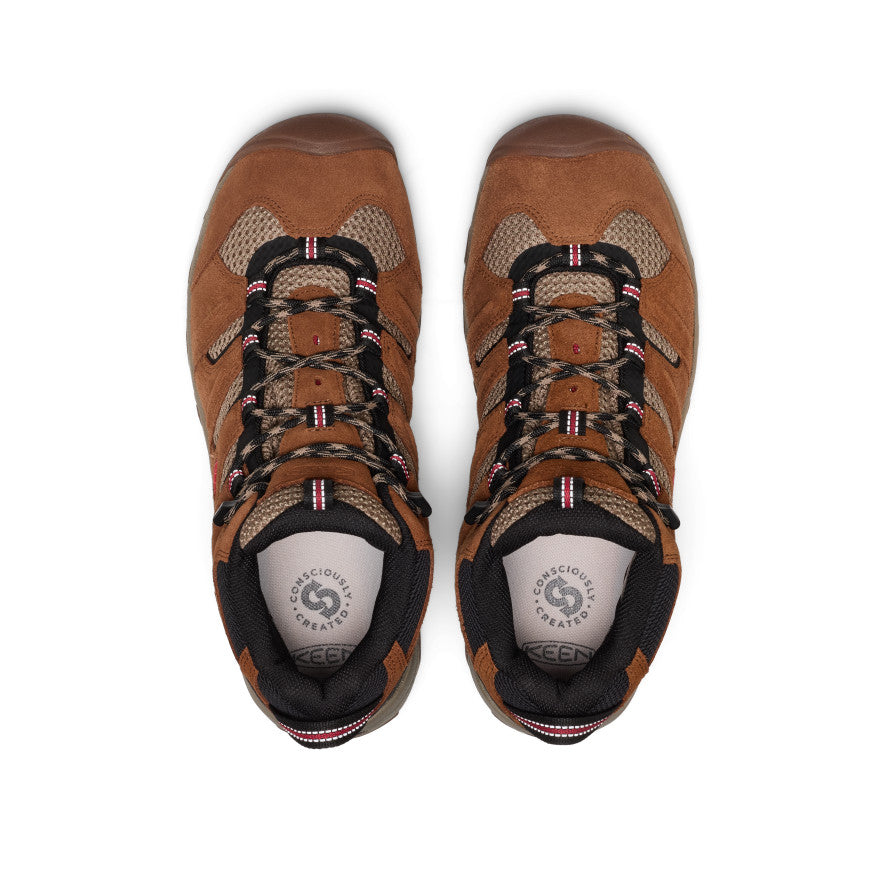 Men's Koven Waterproof Hiking Boot | Bison/Mars Red - Image 4