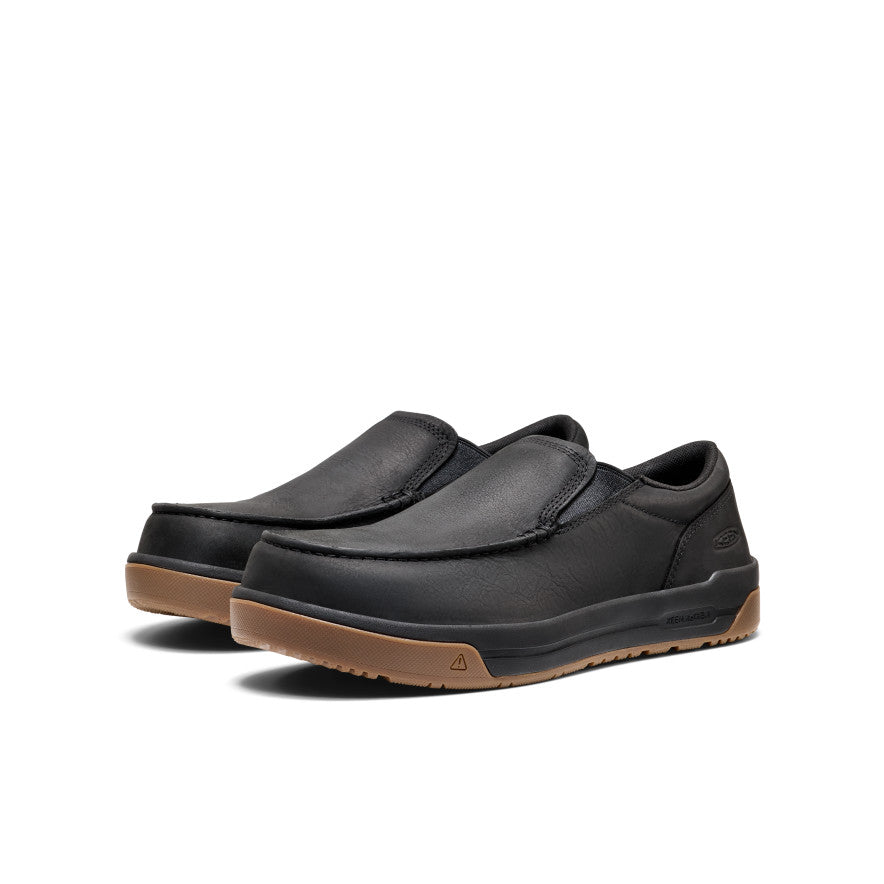 Men's Gibson Slip-On Work Shoe (Carbon Toe) | Black/Gum - Image 2