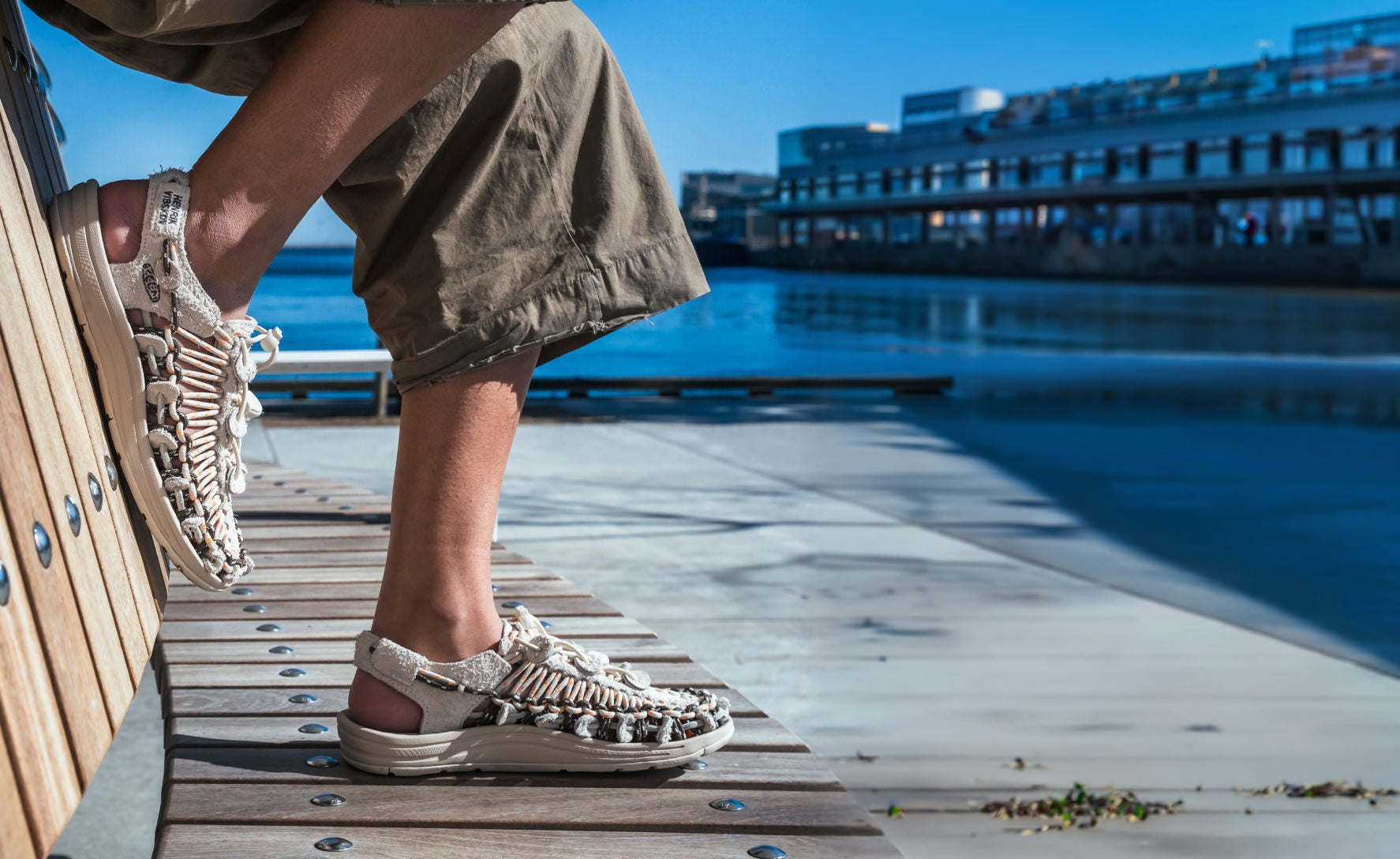 All Gender UNEEK Leather Henrik Vibskov Sneaker | Green Spring - Image 7