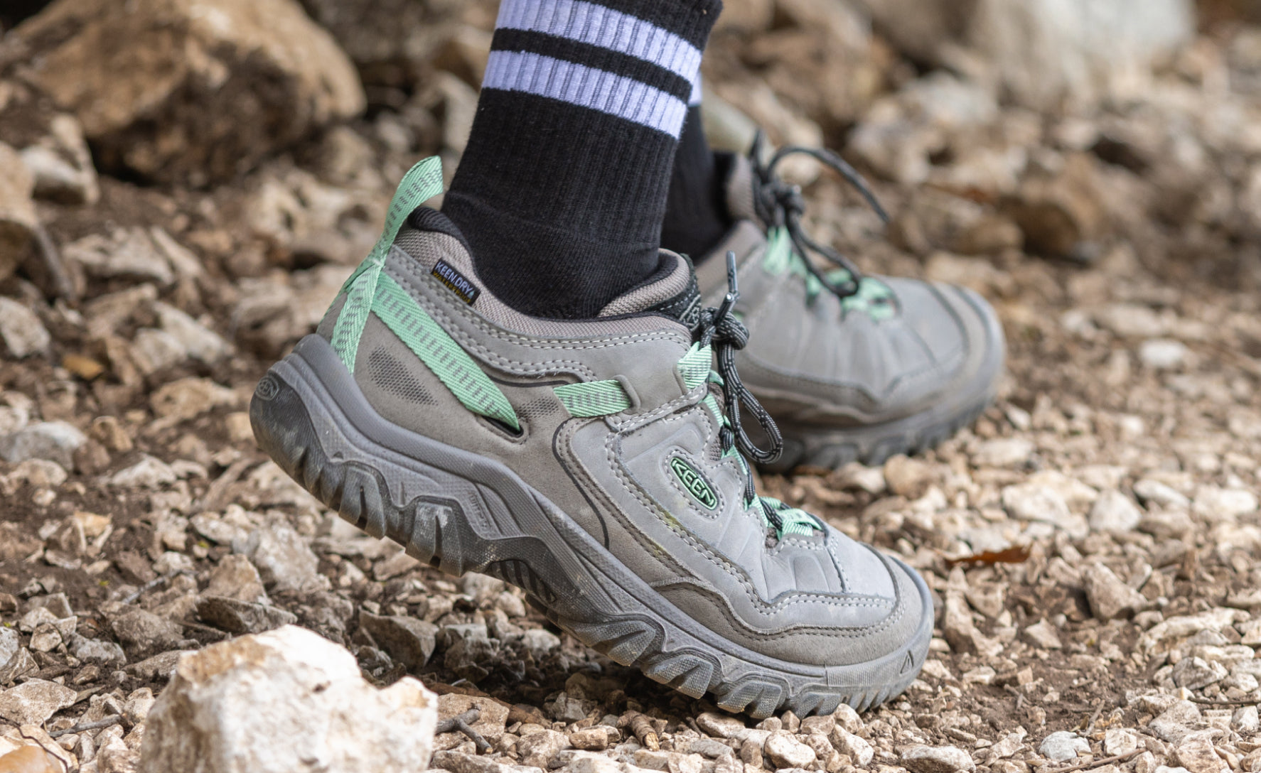 Women's Targhee IV Waterproof Hiking Shoe | Canteen/Huckleberry - Image 7