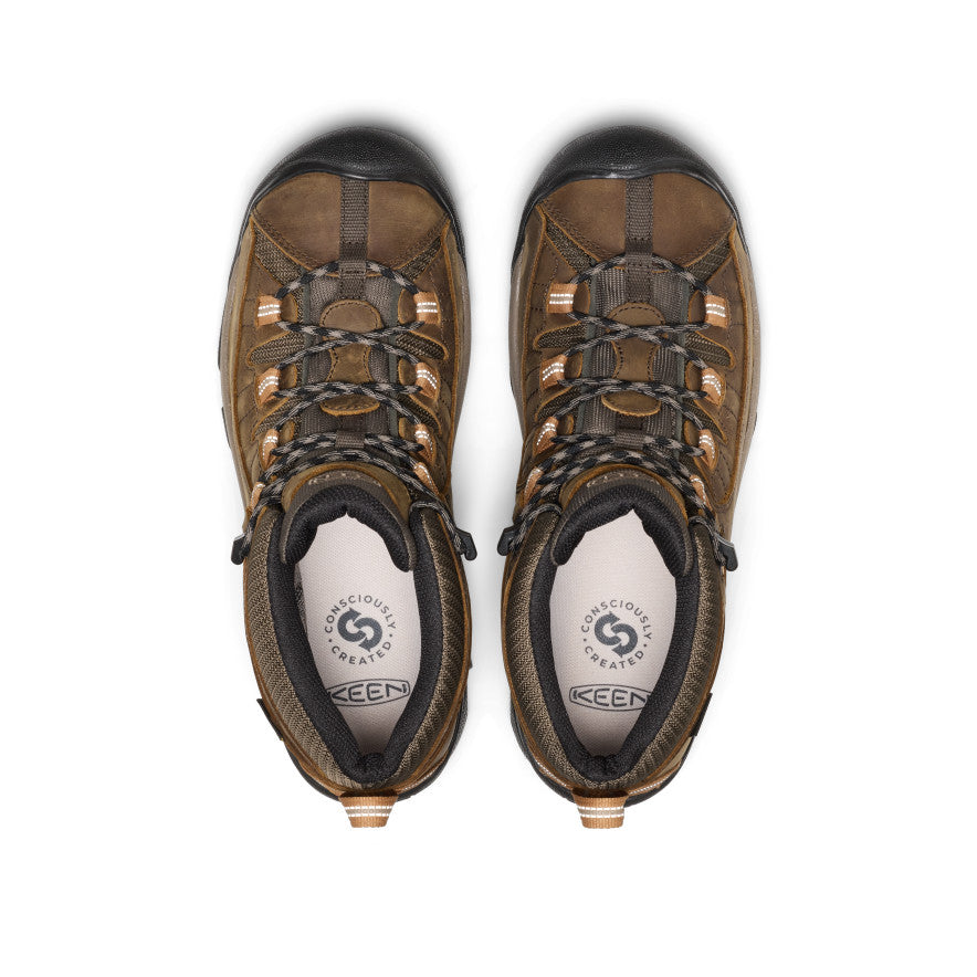 Men's Targhee II Mid Waterproof Hiking Boots | Black Olive/Chipmunk - Image 4