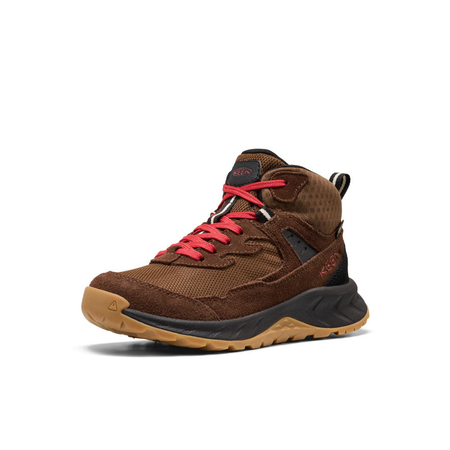 Big Kids' Hightrail Waterproof Hiking Boot | Dark Earth/Garnet - Image 3
